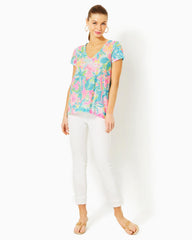 Lilly Pulitzer Etta V-Neck Top Multi Sunshine State Of Mind | Women Tops