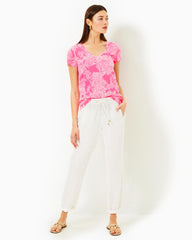Lilly Pulitzer Etta V-Neck Top Roxie Pink Pb Anniversary Toile | Women Tops