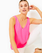 Lilly Pulitzer Florin Straight Hem Top Roxie Pink | Women Tops