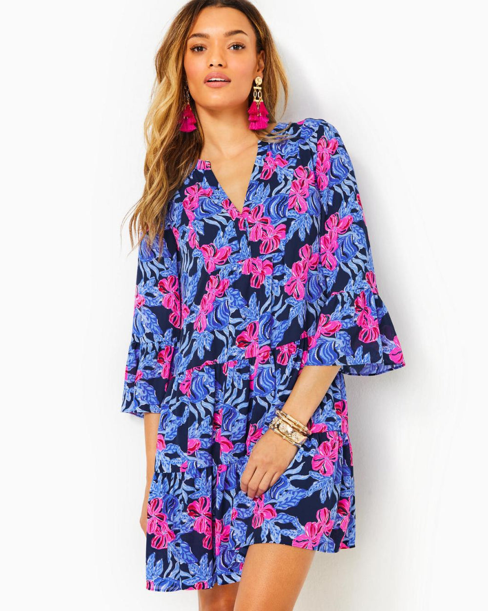 Lilly Pulitzer Gabriel Dress Low Tide Navy Its Ofishell | Women Swing Dresses