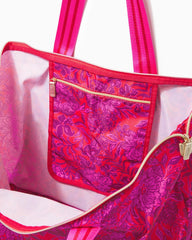 Lilly Pulitzer Getaway Packable Tote Amaryllis Red Secret Hideaway | Women Bags