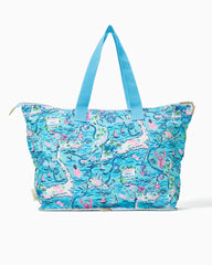 Lilly Pulitzer Getaway Packable Tote Bali Blue Lilly Loves Cape Cod | Women Bags