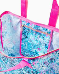 Lilly Pulitzer Getaway Packable Tote Blue Peri Lilly Loves North Carolina | Women Bags