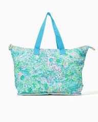 Lilly Pulitzer Getaway Packable Tote Surf Blue Lilly Loves South Carolina | Women Bags