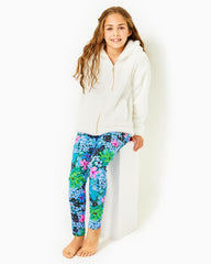 Lilly Pulitzer Girls Eastley Sherpa Hoodie Coconut | Girl Tops & Bottoms