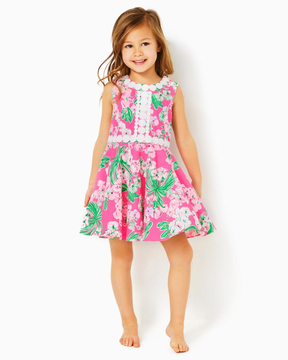 Lilly Pulitzer Girls Idala Cotton Dress Roxie Pink Worth A Look | Girl Dresses & Rompers