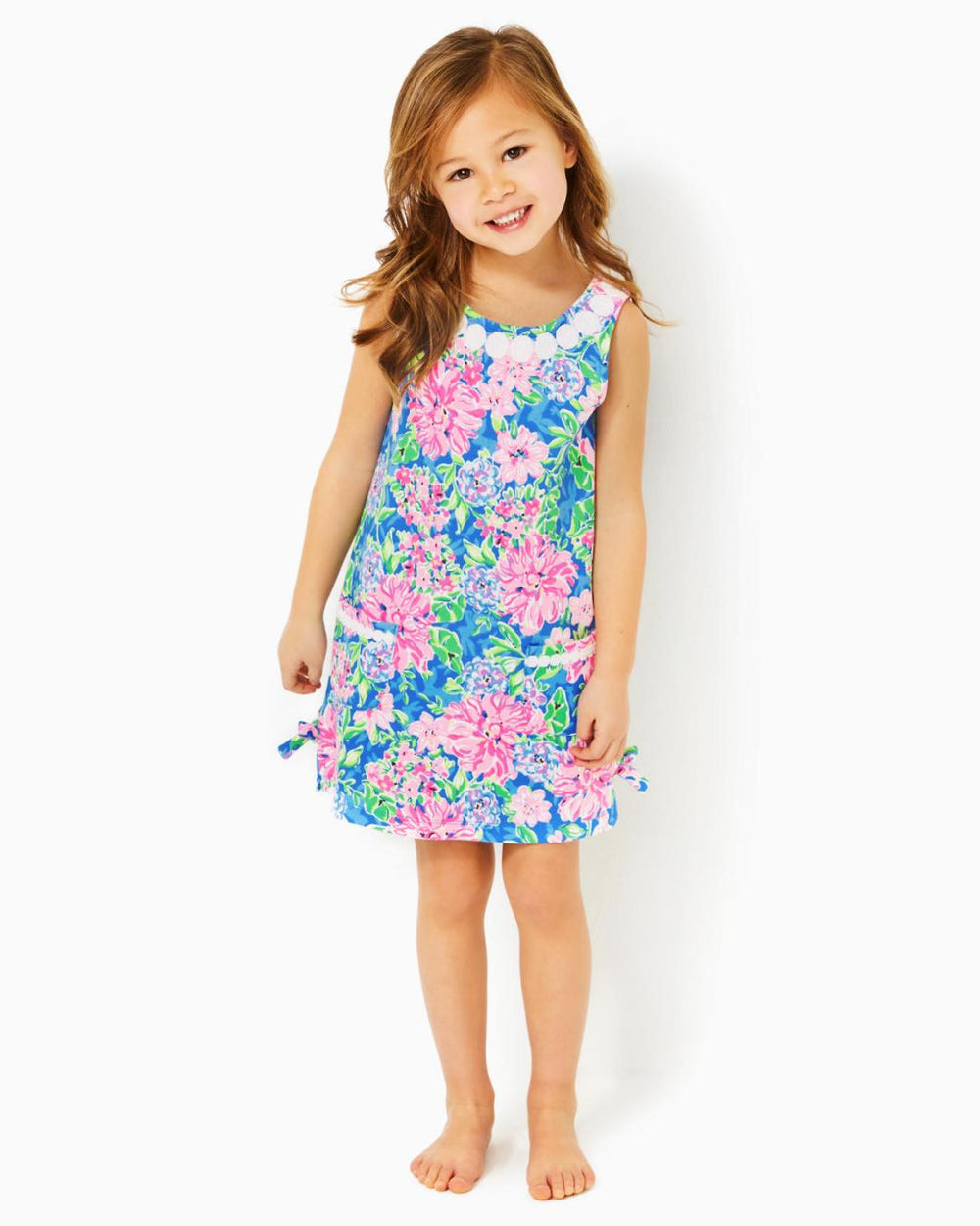Lilly Pulitzer Girls Little Lilly Knit Shift Dress Multi Spring In Your Step | Girl Dresses & Rompers