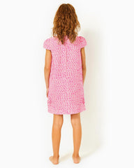 Lilly Pulitzer Girls Little Lilly Shift Dress Pink Palms Fantasy Tweed | Girl Dresses & Rompers