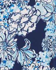 Lilly Pulitzer Girls Mini Cody Cotton Dress Low Tide Navy Bouquet All Day | Girl Dresses & Rompers