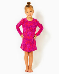 Lilly Pulitzer Girls Mini Jansen Dress Amaryllis Red Secret Hideaway | Girl Dresses & Rompers