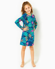 Lilly Pulitzer Girls Mini Jansen Dress Low Tide Navy Life Of The Party | Girl Dresses & Rompers