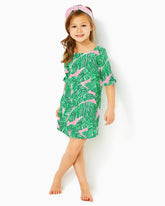 Lilly Pulitzer Girls Mini Lidia Dress Conch Shell Pink Lets Go Bananas | Girl Dresses & Rompers
