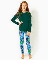 Lilly Pulitzer Girls Mini Luxletic Beach Comber Sweatshirt Evergreen | Girl Tops & Bottoms