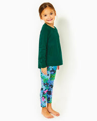 Lilly Pulitzer Girls Mini Luxletic Beach Comber Sweatshirt Evergreen | Girl Tops & Bottoms