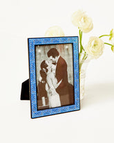 Lilly Pulitzer Greek Key Enamel Frame Resort White Twisted Up | Women Home Decor