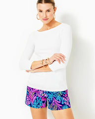 Lilly Pulitzer Halee 3/4-Sleeve Top Resort White | Women Tops