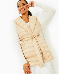 Lilly Pulitzer Islande Puffer Vest Sand Bar | Women Tops