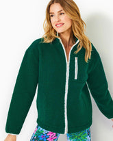 Lilly Pulitzer Joyce Sherpa Jacket Evergreen | Women Tops