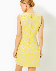 Lilly Pulitzer Karsyn Shift Dress Finch Yellow Bitsy Blossom Brocade | Women Shift Dresses