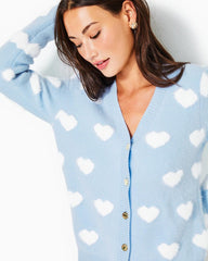 Lilly Pulitzer Keane Cardigan Brava Blue Hearts Jacquard | Women Tops