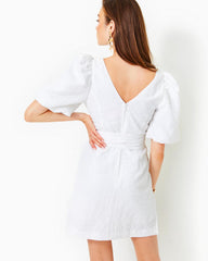 Lilly Pulitzer Kirrabelle Short Sleeve Romper Resort White Pineapple Pucker Jacquard | Women Rompers & Jumpsuits