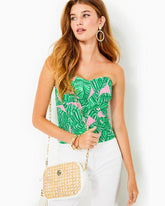 Lilly Pulitzer Kylo Strapless Bustier Top Conch Shell Pink Lets Go Bananas | Women Tops