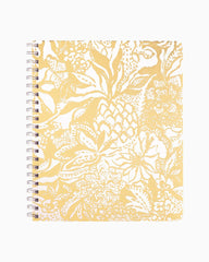 Lilly Pulitzer Large Notebook Gold Metallic Safari Sangria | Women Agendas & Planners