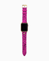 Lilly Pulitzer Leather Apple Watch Band Cerise Pink Pattern Play | Women Phone & Tech