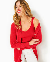 Lilly Pulitzer Leonette Sweater Set Amaryllis Red | Women Tops