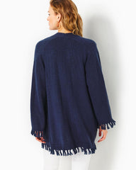 Lilly Pulitzer Lewiston Cardigan Low Tide Navy | Women Tops