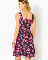 Lilly Pulitzer Leya Jacquard Dress Evergreen Hibis Kiss Jacquard | Women Fit & Flare Dresses