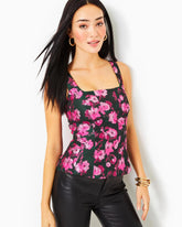 Lilly Pulitzer Leya Jacquard Top Evergreen Hibis Kiss Jacquard | Women Tops