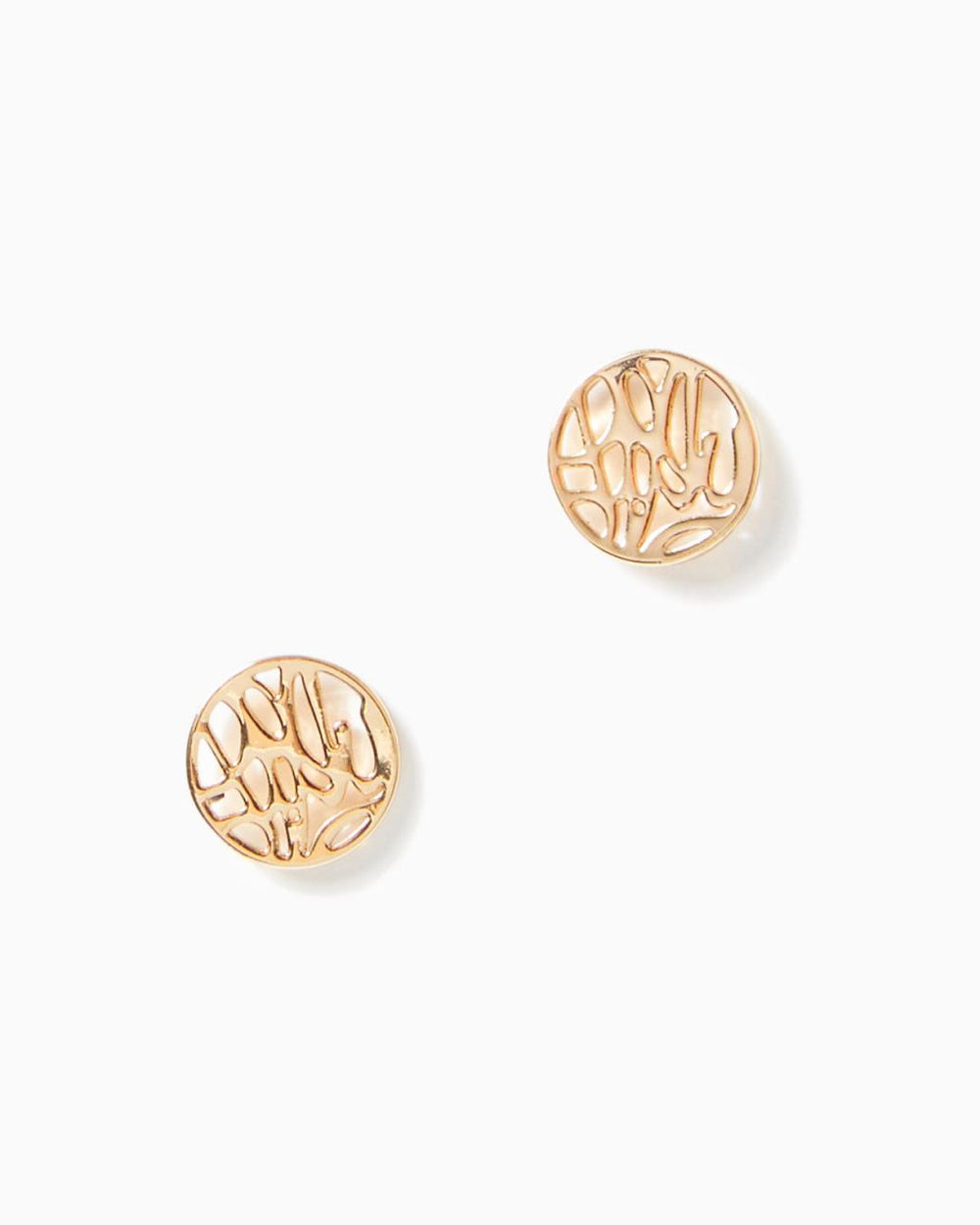 Lilly Pulitzer Lilly Logo Earrings Gold Metallic | Women Jewelry