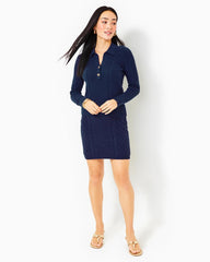 Lilly Pulitzer Lizona Polo Sweater Low Tide Navy | Women Tops