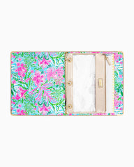 Lilly Pulitzer Luxe Binder With Pouch Set Amalfi Blue Leaf It Wild | Women Office Supplies & Stationery
