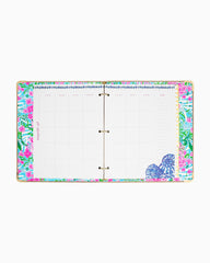 Lilly Pulitzer Luxe Binder With Pouch Set Amalfi Blue Leaf It Wild | Women Office Supplies & Stationery