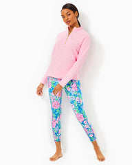 Lilly Pulitzer Luxletic Ashlee Half-Zip Pullover Conch Shell Pink | Women Tops