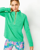 Lilly Pulitzer Luxletic Ashlee Half-Zip Pullover Spearmint | Women Tops