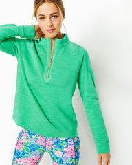 Lilly Pulitzer Luxletic Ashlee Half-Zip Pullover Spearmint | Women Tops