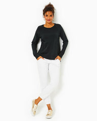 Lilly Pulitzer Luxletic Beach Comber Pullover Onyx | Women Tops