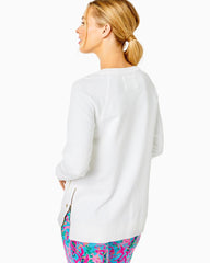 Lilly Pulitzer Luxletic Beach Comber Pullover Resort White | Women Tops