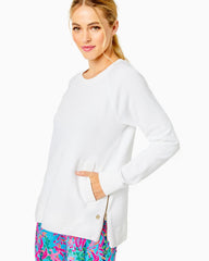 Lilly Pulitzer Luxletic Beach Comber Pullover Resort White | Women Tops