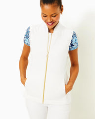 Lilly Pulitzer Luxletic Kimberline Hybrid Vest Resort White | Women Tops