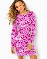 Lilly Pulitzer Lynn Long Sleeve Twist Dress Mulberry Wild Ride | Women Fitted Dresses