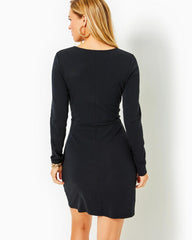 Lilly Pulitzer Lynn Twist Dress Onyx | Women Fitted Dresses