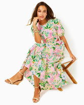 Lilly Pulitzer Lyssa Cotton Midi Dress Multi Via Amore Spritzer | Women Fit & Flare Dresses