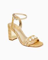 Lilly Pulitzer May Sandal Gold Metallic | Women Shoes