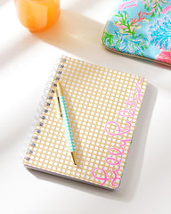 Lilly Pulitzer Mini Notebook Gold Metallic Caning | Women Agendas & Planners
