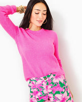 Lilly Pulitzer Morgen Sweater Heathered Cerise Pink | Women Tops