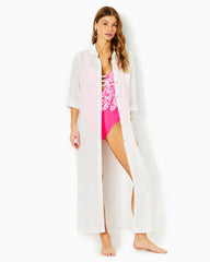 Lilly Pulitzer Natalie Linen Maxi Cover-Up Resort White | Women Cover-Ups